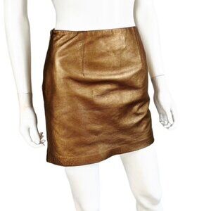 Vintage Leather Skirt By Parallel Size 4-LT48P